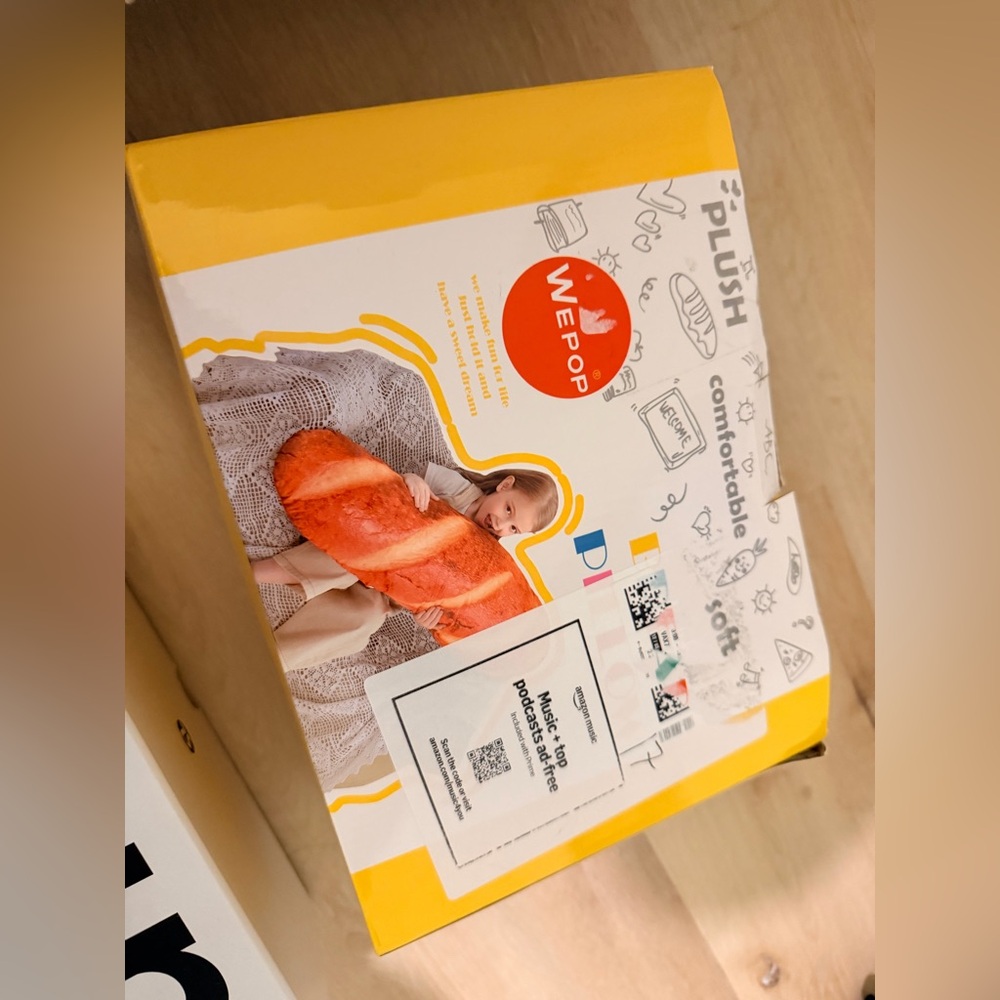 Wepop 40 in 3D Simulation Bread Shape Pillow Soft